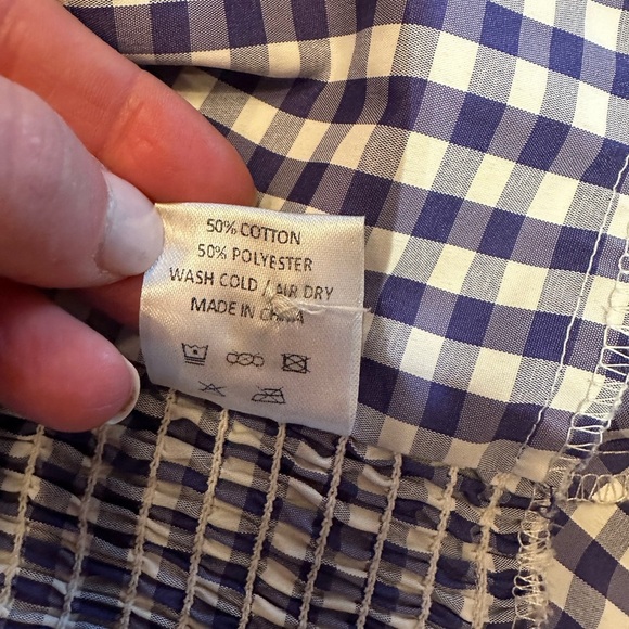 Nika Tang Raina top in purple and white gingham peplum top - Picture 7 of 13